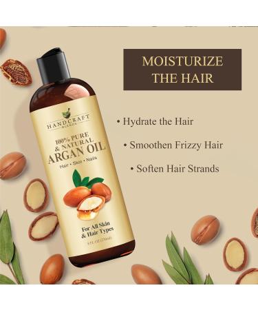 Handcraft Blends Fresh Scalp Therapy Set: Moroccan Argan Oil (8 Fl Oz) and Peppermint Essential Oil (4 Fl Oz) 100% Pure & Natural for Invigorating Hair and Scalp Care - Buy Online on GoSupps.com