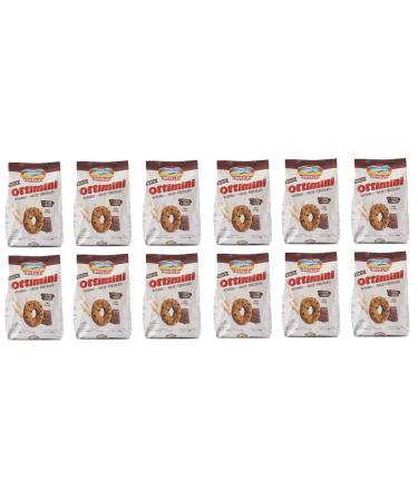 Divella Divella Ottimani Integrali con gocce di Cioccolato 350g Whole Grain Cookies with Chocolate Chips and Wheat Germs (Pack of 12)