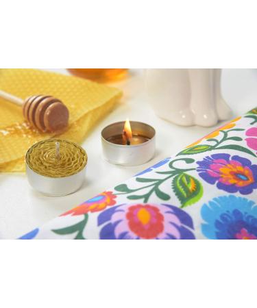 100% Pure Organic Beeswax Tea Lights - 9 Hand Rolled Natural Candles for Aromatherapy | Eco-Friendly & Handmade - Buy Online on GoSupps.com