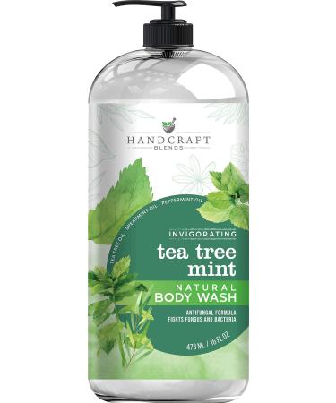 Handcraft Tea Tree Mint Body Wash 16 oz - Extra Strength Body Wash For Athletes Foot  Nail Fungus  Itchy Skin  Jock Itch  Acne and Eczema - Tea Tree Mint Body Wash For Men & Women Tea Tree Mint 16 Fl Oz (Pack of 1)