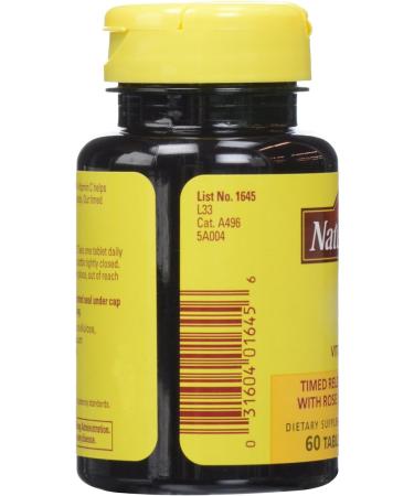 Nature Made Vitamin C 500mg with Timed Release Rose Hips Tablets - 60 Count - Buy Online on GoSupps.com