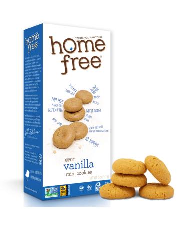 Homefree Mini Vanilla Cookies, Gluten Free, Nut Free, Vegan, School Safe and Allergy Friendly Snack, 5 oz. Box (Pack of 1)