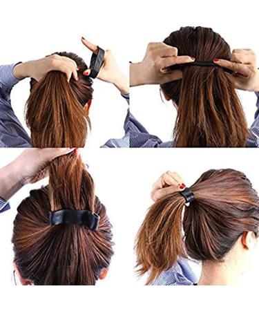 Buy Silicone Foldable Elastic Hairband - Magic Ponytail Holder & Stretch Hair Tie (2 Tablets) - Durable Brown Ponytail Headband Rope for International Shipping - Buy Online on GoSupps.com