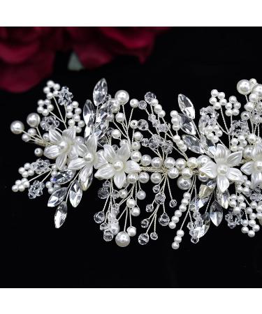 WONRLUA Pearl Bridal Headband - Rhinestone Wedding Hairpiece for Bride - Buy Online on GoSupps.com