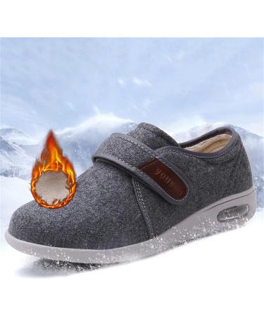 Yytcsjz 22.5CM Grey Swollen Feet Diabetic Edema Boots Slippers - Extra Wide Surgery Recovery Shoe for Elderly Plantar Fasciitis - Non Slip & Fattening - Buy Online on GoSupps.com