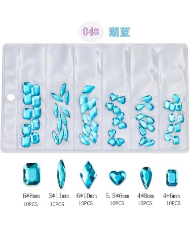 FEIlei 60Pcs Flatback Diamonds Jewelry Nail Art Rhinestones Decorations Manicure Charms - Buy Online on GoSupps.com