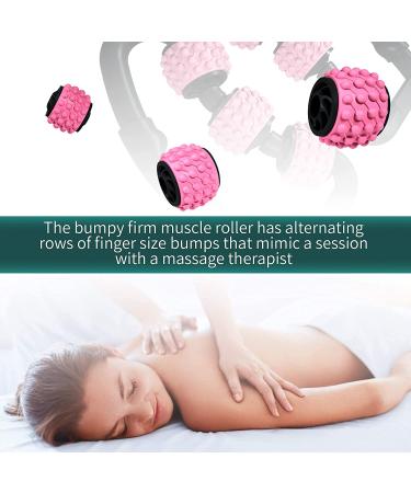 MZDXJ Fit Roller Pro Six-Wheel Fascia Muscle Roller - Relieve Muscle Soreness, Reduce Cellulite - Deep Tissue Massage Roller (Black/Pink) - Buy Online on GoSupps.com