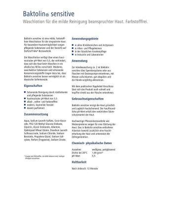 Bode Baktolin Sensitive Washing Lotion 500 ml - Complete Set with Dosing Pump & Wall Holder | Gentle Skin Cleanser for All Skin Types - International Shipping Available - Buy Online on GoSupps.com