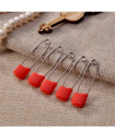 100Pcs 5.5cm Long Baby Safety Pin with Plastic Head and Safety Lock - Stainless Steel Diaper Pin for Babies - Buy Online on GoSupps.com