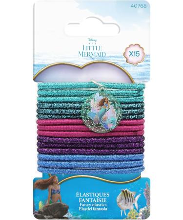 DISNEY The Little Mermaid - Set of 15 Hair Bands - Ariel Charm - Girl Hair Accessories - Scrunchie - Metal Free - The Little Mermaid Movie - Ariel - Official Product Disney - Buy Online on GoSupps.com