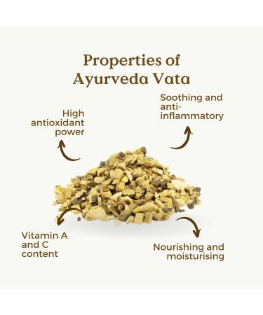 Ayurveda Tea Vata Organic 100g (50 Cups) | Herbal Loose Leaf Tea with Liquorice Ginger Cinnamom Fenugreek Cardamom Orange REPLANTEA - Buy Online on GoSupps.com