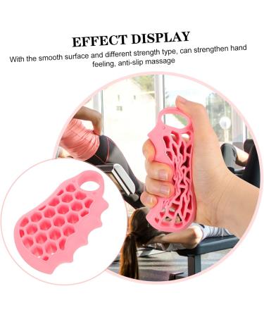 Healeved 5pcs Grip Silica Gel Hand Massagers - Pink Fitness Tools for Relaxation & Recovery - Buy Online on GoSupps.com