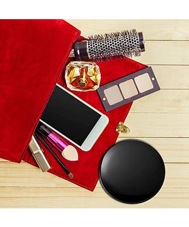 Ecverbyh Portable Folding Mirror with LED Light Makeup Mirror 10X Magnifying Glass 12 Lamp Bead Mini Mirror Black - Buy Online on GoSupps.com