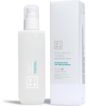 3ina MAKEUP - The White Toner - Face Toner 2% Succinic Acid + 2.5% Natural Betaine - Balance Sebum Production & Blemishes - Buy Online on GoSupps.com