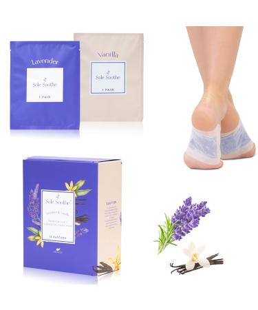 Sole Soothe Foot Pads   Box of 16 Premium Foot Patches with Bamboo Vinegar - 8 Pure Lavender  8 Vanilla Scent   All Natural Pads
