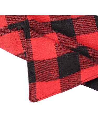 Ichiias Pet Bandana - Stylish Black & Red Plaid Scarf for Dogs & Puppies | Neckerchief Collar Bib (Large) - International Shipping Available - Buy Online on GoSupps.com