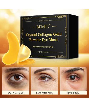 24K Gold Under Eye Mask 25 Pair Eye Care Gel Pads for Dark Circles, Wrinkles & Puffy Eyes | Hydrating & Soothing Treatment - Skin Care Gift Set 220 ml - Buy Online on GoSupps.com