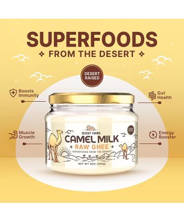 Desert Farms Grass-Fed Camel Ghee Butter (250g) | Keto, Non-GMO, Lactose-Free, Paleo Certified, Organic Ghee - Buy Online on GoSupps.com
