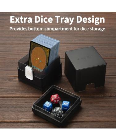 Sooez 4 Pack MTG Deck Card Box Holder Boulder 100+ with Dice Storage - Translucent Deck Case for Magic/Pokemon/YuGiOh/Commander/TCG Cards - Buy Online on GoSupps.com