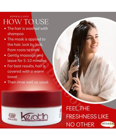 Eva Keratin Hair Mask 7.05oz - Strengthens & Conditions Hair, Adds Vitality to Dull & Colored Hair - Buy Online on GoSupps.com