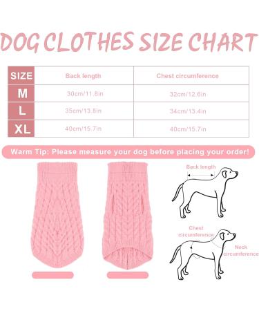 Puppy Knitted Pullover Sweater Dog Turtleneck Winter Knitted Sweater Jacket Puppy Dog Warm Dog Pullover Soft Turtleneck Dog Clothes Vest for Pet Autumn for Puppy Small Dog Medium Dog (M Pink) M Pink1 - Buy Online on GoSupps.com