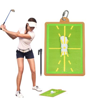 Golf Training Mat for Swing Detection, Path Feedback Golf Practice Mats, Portable Golf Hitting Mats, Advanced Golf Hitting Mat for Indoor/Outdoor, Golf Training Aid Equipment (A)