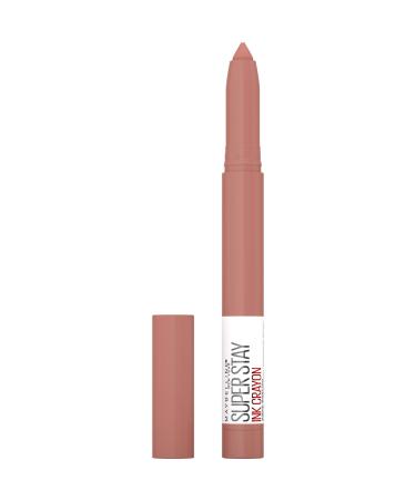 Maybelline Super Stay Ink Crayon Lipstick Makeup Precision Tip Matte Lip Crayon with Built-in Sharpener Longwear Up To 8Hrs Talk The Talk Sandy Nude 1 Count