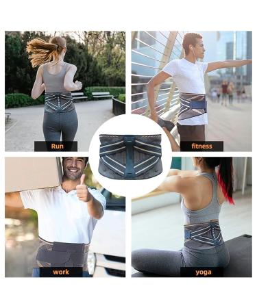 Breathable Back Brace Ergonomic Back Support Belt Relief for Herniated Disc Sciatica Scoliosis Lumbar Brace Waist Support for Men and Women Lower Back Pain /1111 (Color : Grey Size : S) - Buy Online on GoSupps.com