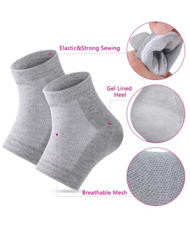 3 Pairs Moisturizing Gel Heel Socks - Open Toe Foot Repair Socks for Women with Dry Hard Cracked Feet - Buy Online on GoSupps.com