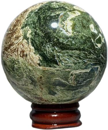 Natural Sphere Natural Crystal Rainbow Moss Agate Ball Gem Minerals Stone Hand-Polished Home Decoration 1pc (Color : 370-380g) - Buy Online on GoSupps.com