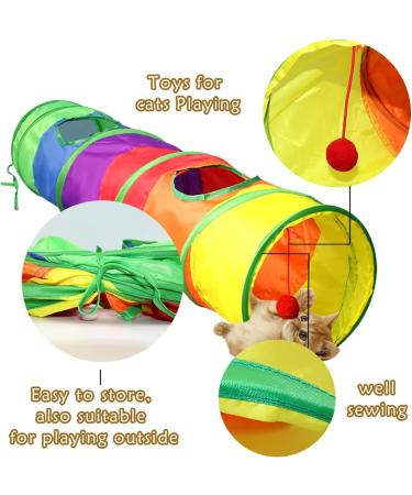 Cat Interactive Toys 30 PCS Cat Kitten Toys Set Including Cat Tunnel Fluffy Mouse Cat Catnip Toy Mice Colorful Crinkle Balls and Bells Interactive Toys Pack for Indoor Cats - Buy Online on GoSupps.com