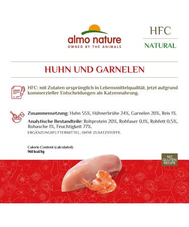 Almo Nature HFC Natural Wet Cat Food - Chicken & Shrimp 24 Pack (70g x 24) - Premium Quality & International Shipping - Buy Online on GoSupps.com