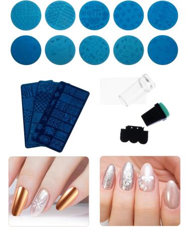 13h Snowflake Nail Stamp Plate - Geometric Nail Art Template for DIY Christmas Designs - Buy Online on GoSupps.com