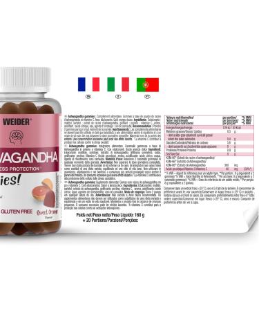 Weider Ashwagandha Gummies (40 Gummies) Sweet Orange with Ashwaganda Root Extract KSM-66 and Vitamin C Helps Reduce Stress and Get Sleep Sugar Free Gluten Free 20 Servings - Buy Online on GoSupps.com