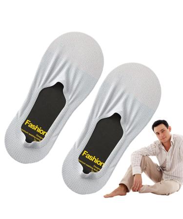 Buy Ice-Soil Invisible Socks for Women | Non-Slip No-Show Ice Skating Socks | Light Gray Slippers & Sneakers - Buy Online on GoSupps.com