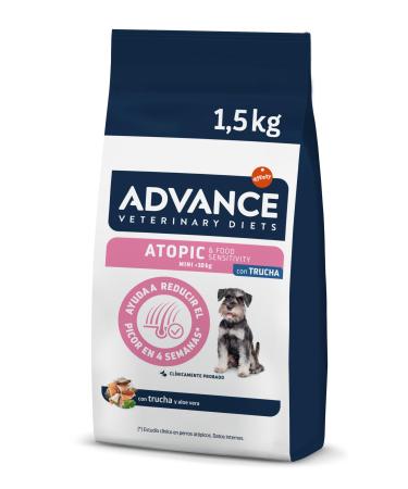 Advance Veterinary Diets Atopic Mini - Dry Dog Food for Dogs with Atopic Dermatitis with Trout - 1.5kg