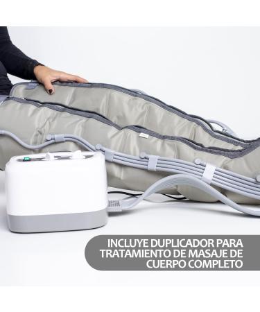 Edicare Lymphatic Drainage Device - 6 Air Chambers for Legs Feet Arms & Abdomen - Professional Massage Kit - Adjustable & Easy to Use - Complete White Kit - Buy Online on GoSupps.com