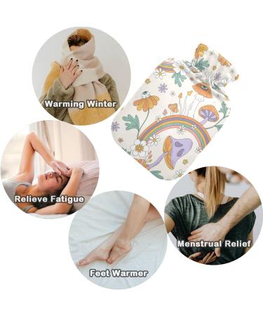 Naanle 2L Large Rainbow Heat Bottle with Cover - Transparent Bag for Pain Relief & Heat Therapy | Ideal for Bed Hands & Feet - Buy Online on GoSupps.com