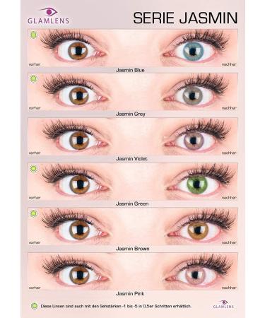 Very Covering Jasmine Green Contact Lenses - Silicone Comfort 0.00 Dioptries Dia 14.00 Includes Container | Glamlens - Buy Online on GoSupps.com