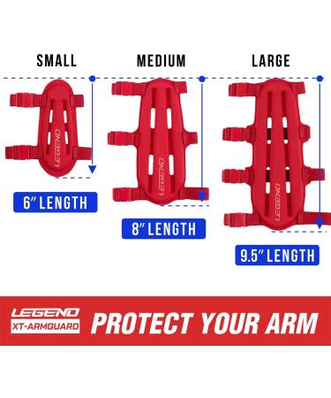 LEGEND Armguard XT Archery Arm Guard - Full Coverage Forearm Protection, Ventilated Design, Thermoshaped EVA Foam - Adjustable Straps, Quick-Release Buckles - Red, Size M - Buy Online on GoSupps.com