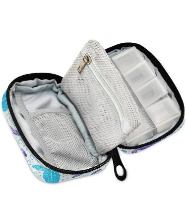 Shop Naanle Vintage Sea Turtle Pill Box - 7 Day Travel Organizer | Portable Vitamin Holder - Compact Design in Turtle & Blue - Buy Online on GoSupps.com