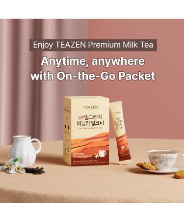 TEAZEN Earl Grey Vanilla Milk Tea Powder - Sweetened Instant Cylon Black Tea Mix (20 Packets 10.58oz) - On-the-go Milk Tea for International Shipping - Buy Online on GoSupps.com