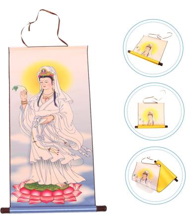 NUOBESTY Decor Altar Painting Scroll Wall Art Wealth Poster Painting Arts Hanging Scroll Household Asia 88.00X42.00X3.00CM As Shown - Buy Online on GoSupps.com