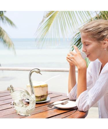 Dispra Swan-Shaped Spoon and Fork Holder Set | Exquisite Alloy Cutlery Accessories | Rust-Free Utensils for Weddings & Daily Use 7 Sets in Silver & White - Buy Online on GoSupps.com