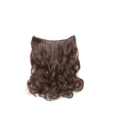 Shop Invisible Wire Hair Part Extensions - 40cm Curly Medium Brown Hairpieces for an Effortless Look - Buy Online on GoSupps.com