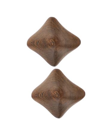 Minkissy 2st Wenge Health Ball Rehabilitation reflexzone ball Thai massage tools BAODING Balls Spiritual Chinese balls against stress gymnastics ball decor Hand in medium old wood tools 7x7x7cm coffee