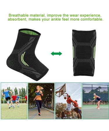 Buy Water Absorbent Breathable Spandex Ankle Brace - Three Dimensional Knitting Support for Sports - M Size Black - Buy Online on GoSupps.com
