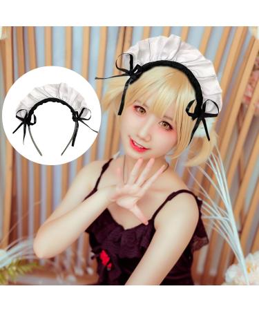 Bohue Maid Headband Maid Anime Cosplay Headwear Women's French Maid Headband Retro Lolita Hair Hoop Maid Hair Accessories for Halloween Cosplay - Buy Online on GoSupps.com