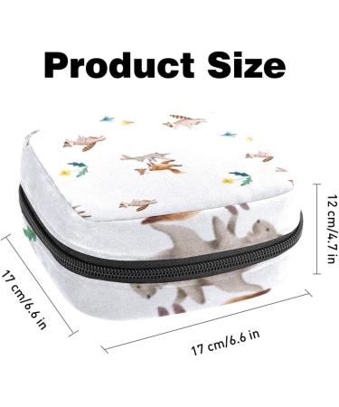 Cartoon Fox & Rabbits Sanitary Napkin Storage Bag - Portable Period Pocket for Women & Teen Girls - Menstrual Cup Holder - Colorful & Silent Insert Holder - Buy Online on GoSupps.com