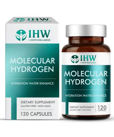 Hydrogen Water Tablets 12ppm with Magnesium Brain Health Cognition Function Cellular Energy Boost Antioxidant Promote Metabolism Non-GMO & Gluten Free 120 Tablets